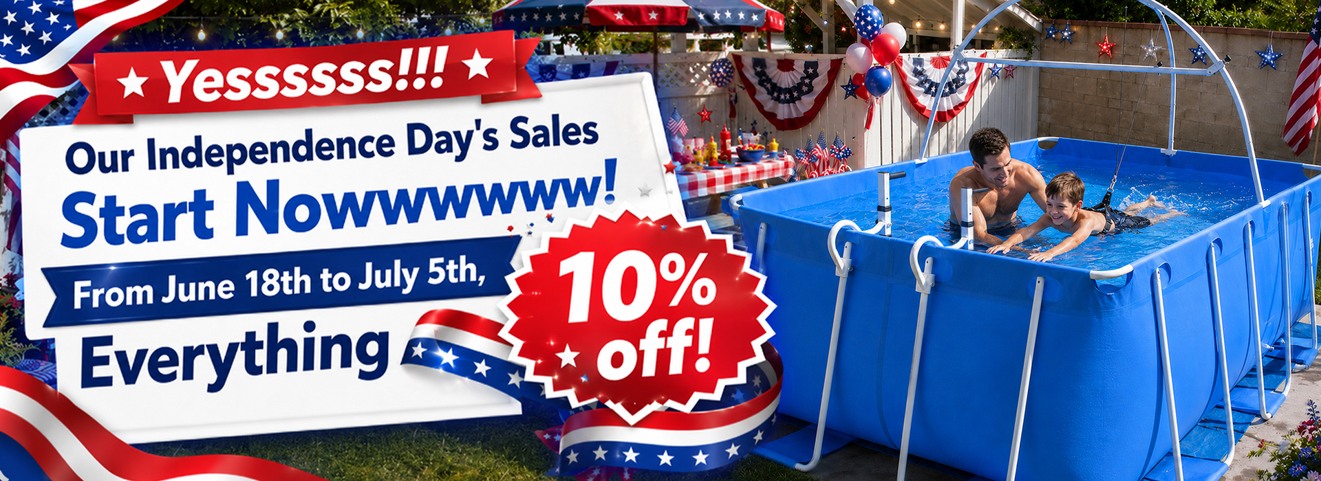Independence Day Pool Sale 2026 - 10% Off Fitmax iPools and Home Aquatic Therapy